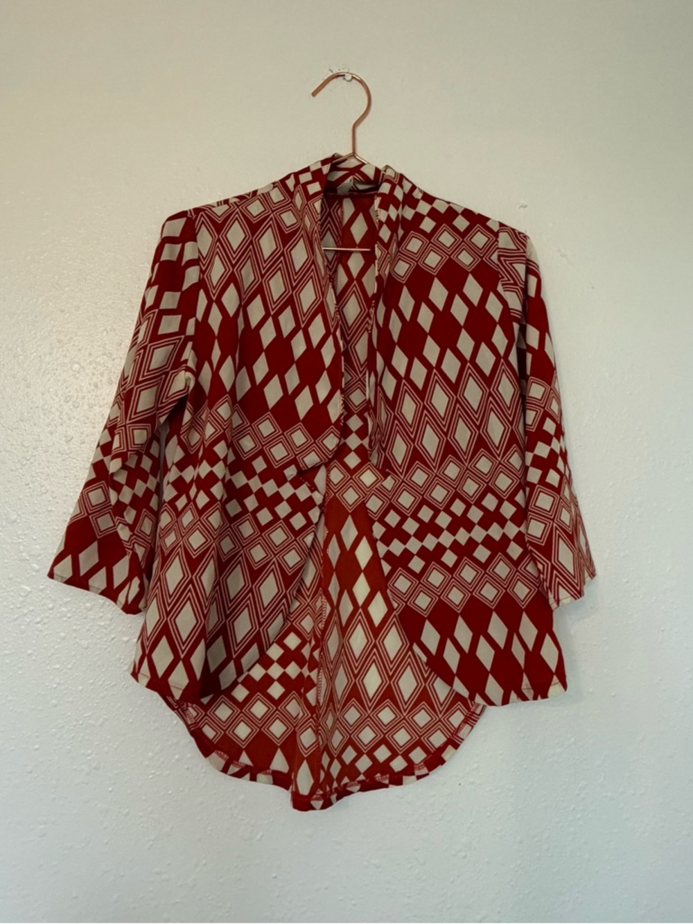 Point Geometric Rustic & Cream Open Front Women's open jacket